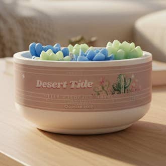 Deserto 🏝️ Maré 7 Oz Mini Taça Vela de Soja por atacado de Que Cute