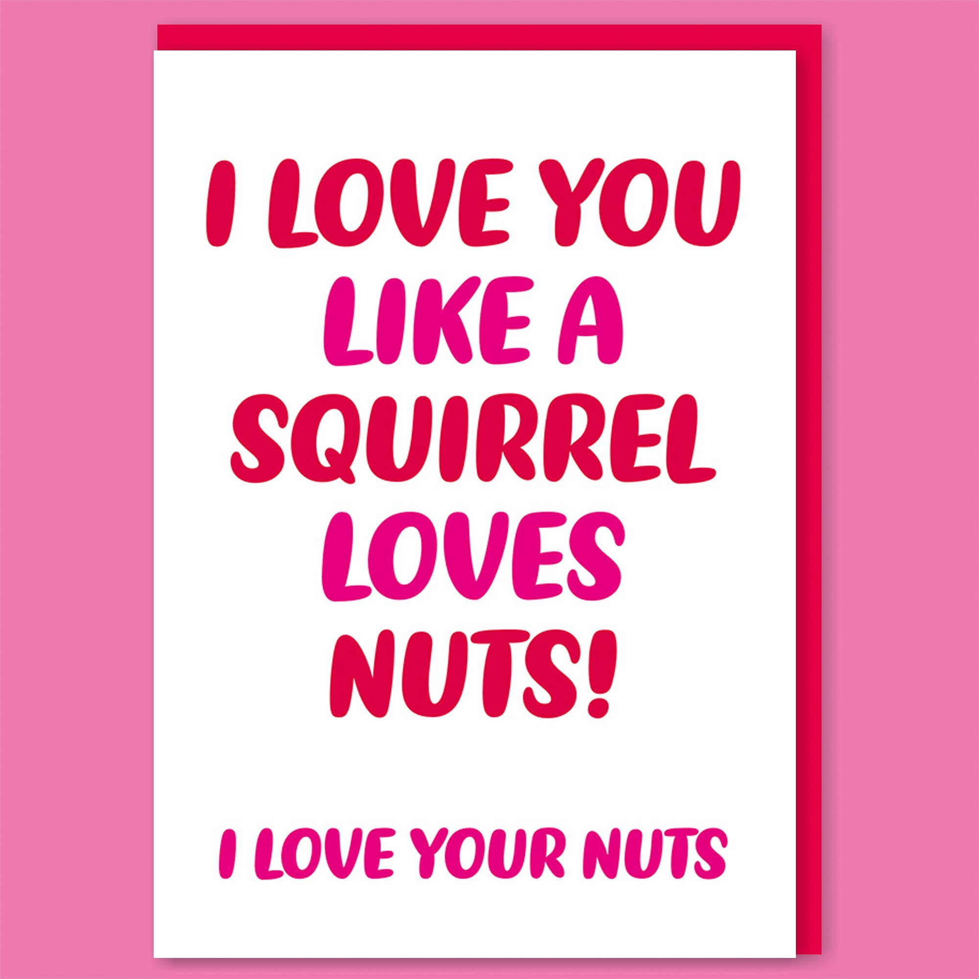 Dean Morris Cards – wholesale Valentine's Day card – Like a squirrel loves nuts Greeting Card0