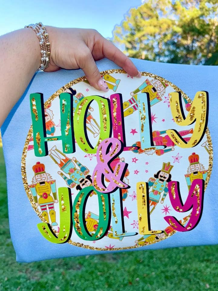 Holly Jolly Sweatshirt for wholesale by Funky Monkey