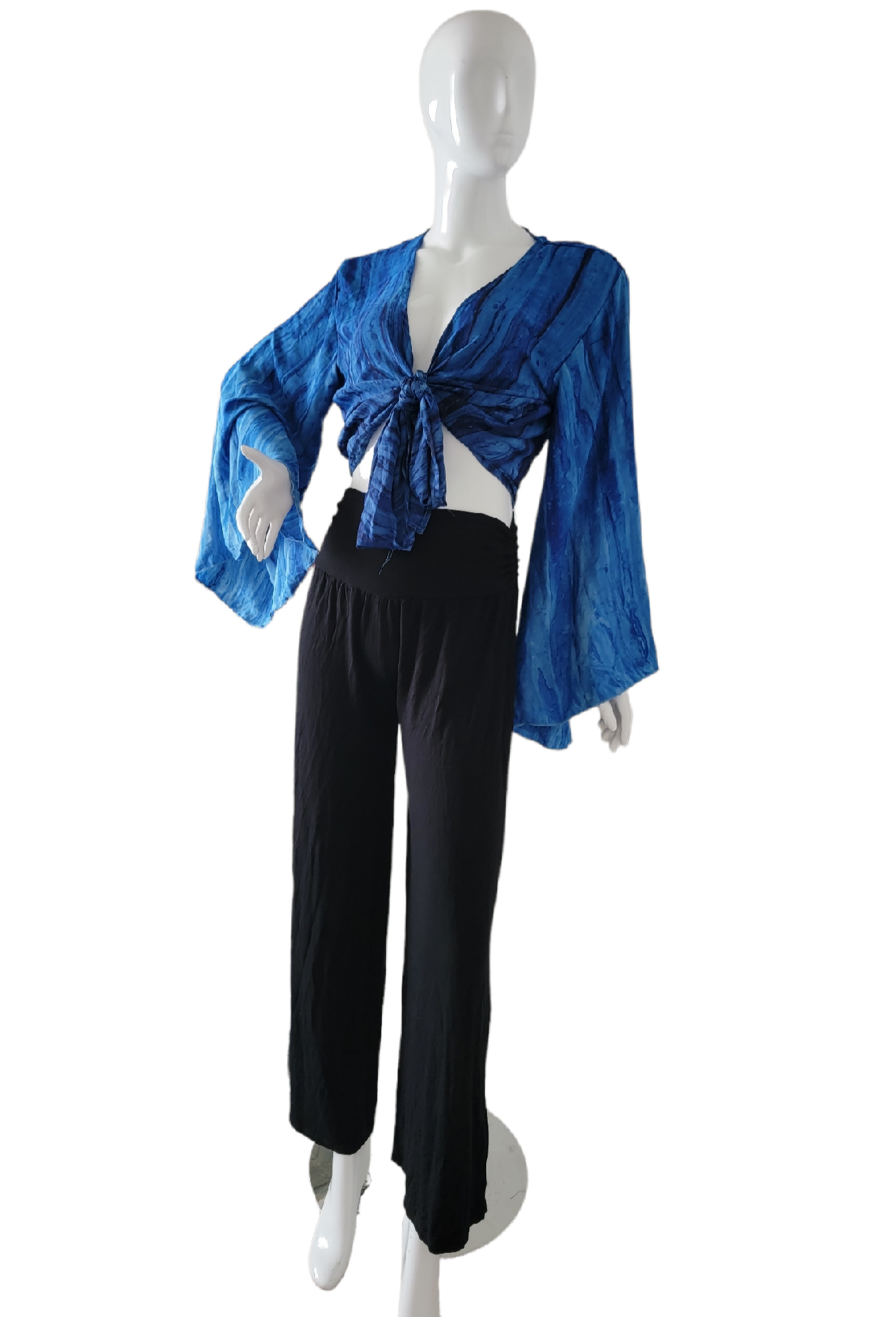 Evergreen Guardian Imports – wholesale Blouse – Women’s – TSTT-66 Long Sleeves Front Tie Top8