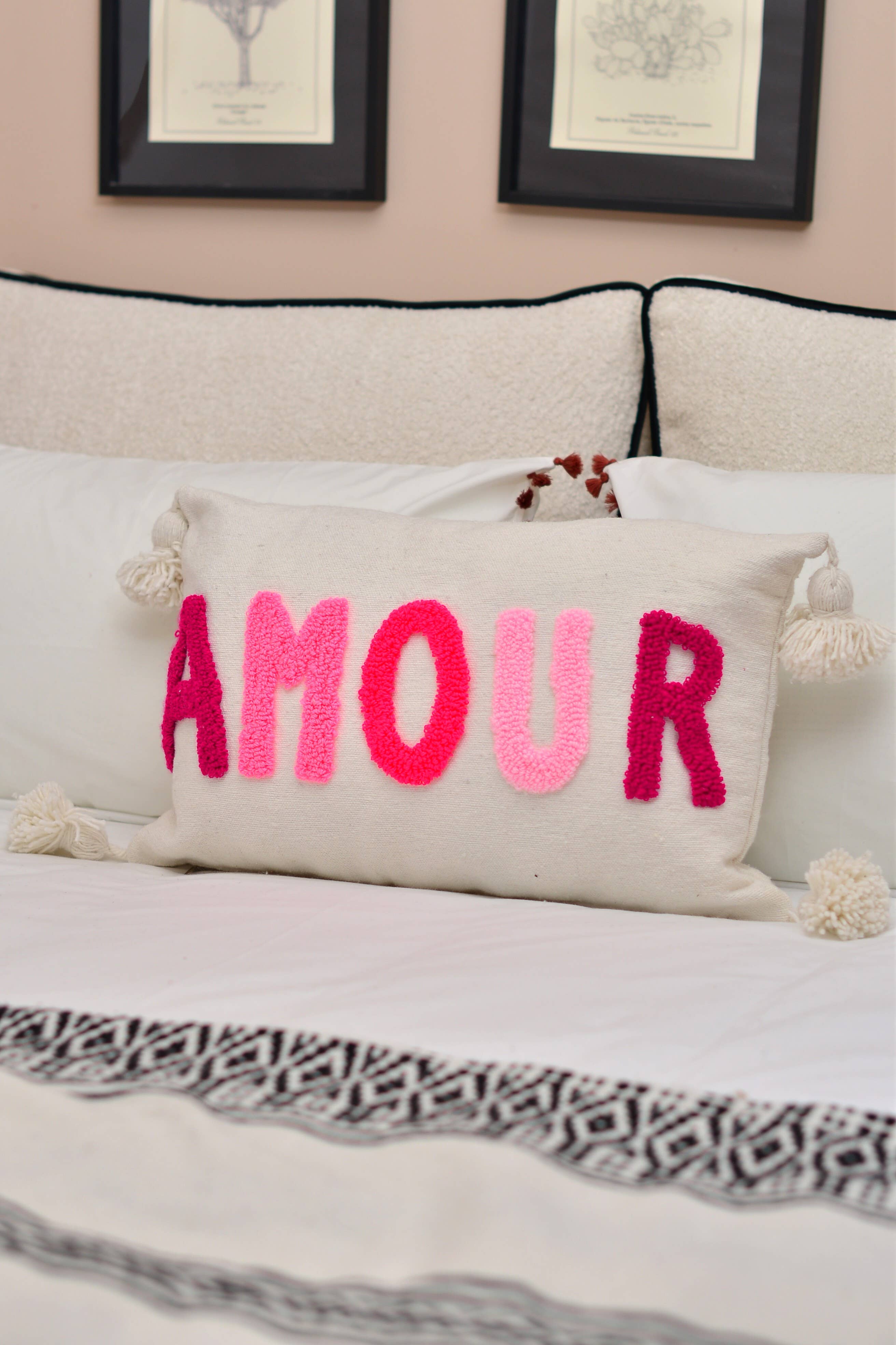 romeda - Wholesale Throw Pillow Cover - Handmade pink LOVE personalized cotton cushion4