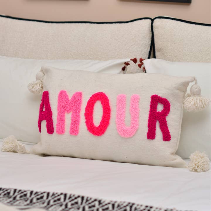 romeda - Wholesale Throw Pillow Cover - Handmade pink LOVE personalized cotton cushion4
