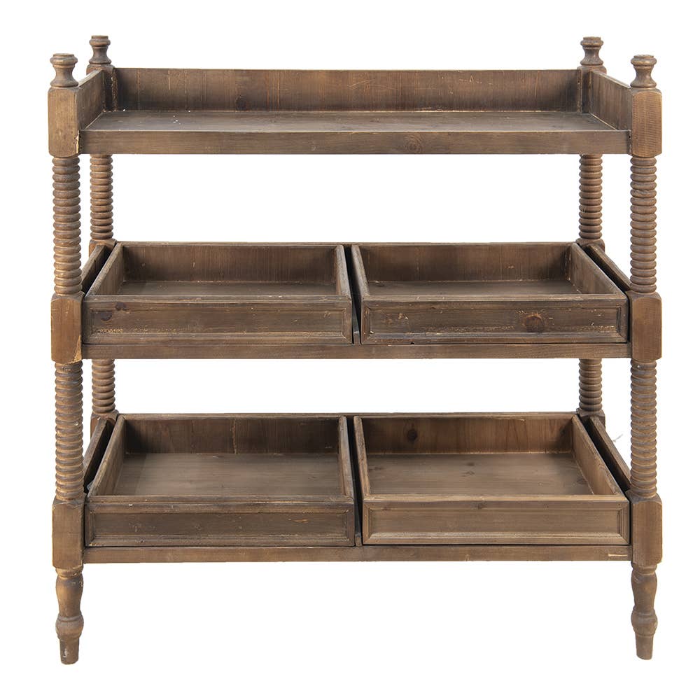 Clayre & Eef - Wholesale Console Table - 5H0547 Side Table 99x44x99 cm Brown Wood Rectangle Console0