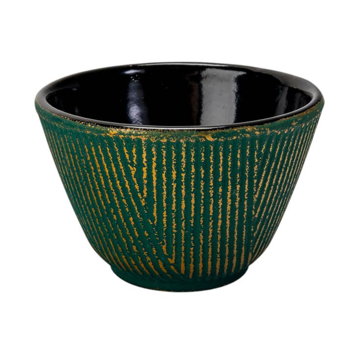 3oz Green Cast Iron Tea Cup (1/36) for wholesale by Urban Tokyo