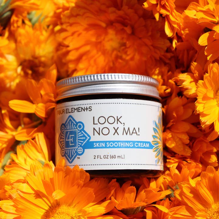 Four Elements Organic Herbals - Wholesale Healing Salve/Balm/Cream - Look, No X Ma! Skin Soothing Cream - 2 oz