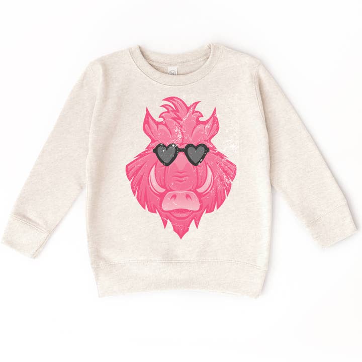 Kids Razorback Mascot Sweatshirt for wholesale by SimplyKnotCo