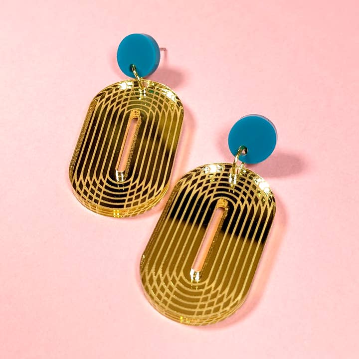 Forgyldte Deco øreringe for engroshandel hos Crafted