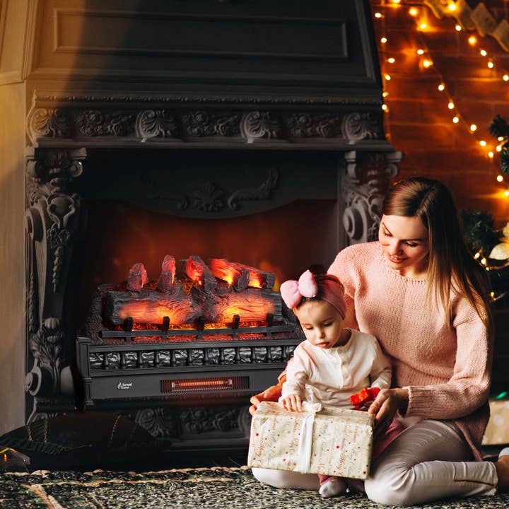 TURBRO - Wholesale Fireplace Screen - Eternal Flame EF30-PB Electric Fireplace Logs15