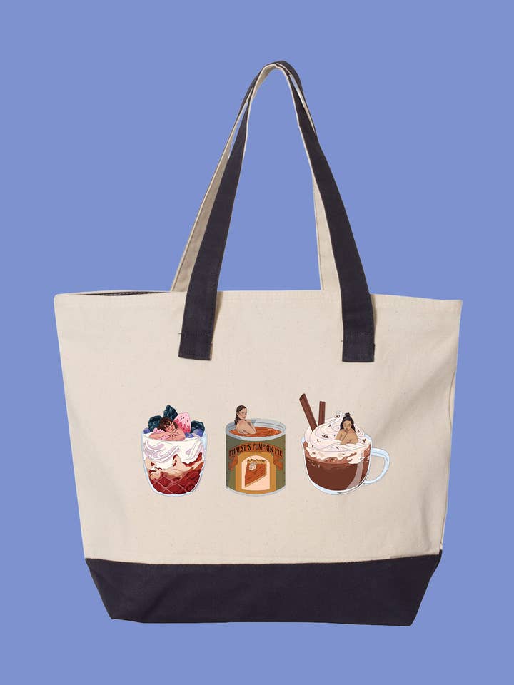 Girls in Winter Dessert, 100% Cotton, Eco, Zipper Tote for wholesale by Phaest