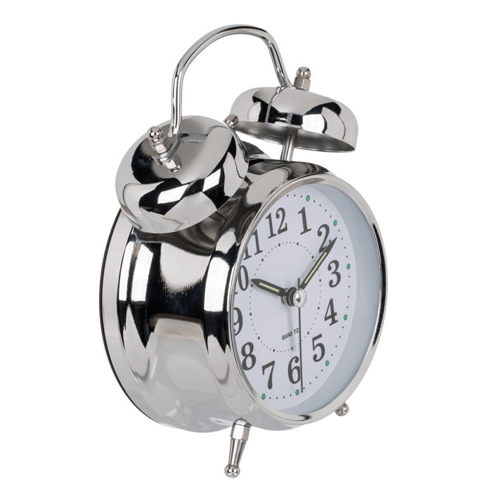 Out of the blue KG - Wholesale Alarm Clock - Metal Alarm Clock, Chrome,2