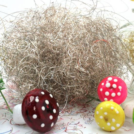 Meyer Imports - Wholesale Craft Supplies - Silver - Curly German Lametta - 216-50346