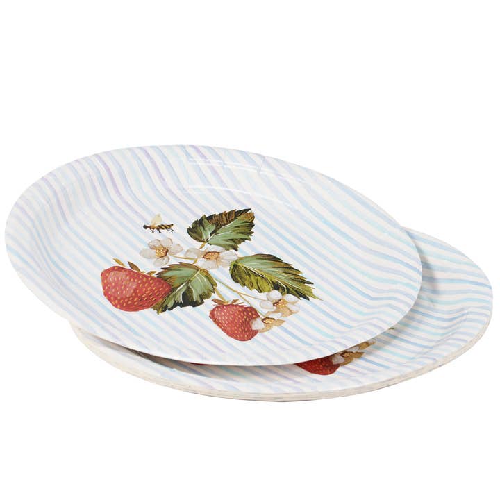 Large Strawberry Paper Plate for wholesale by Primitives by Kathy