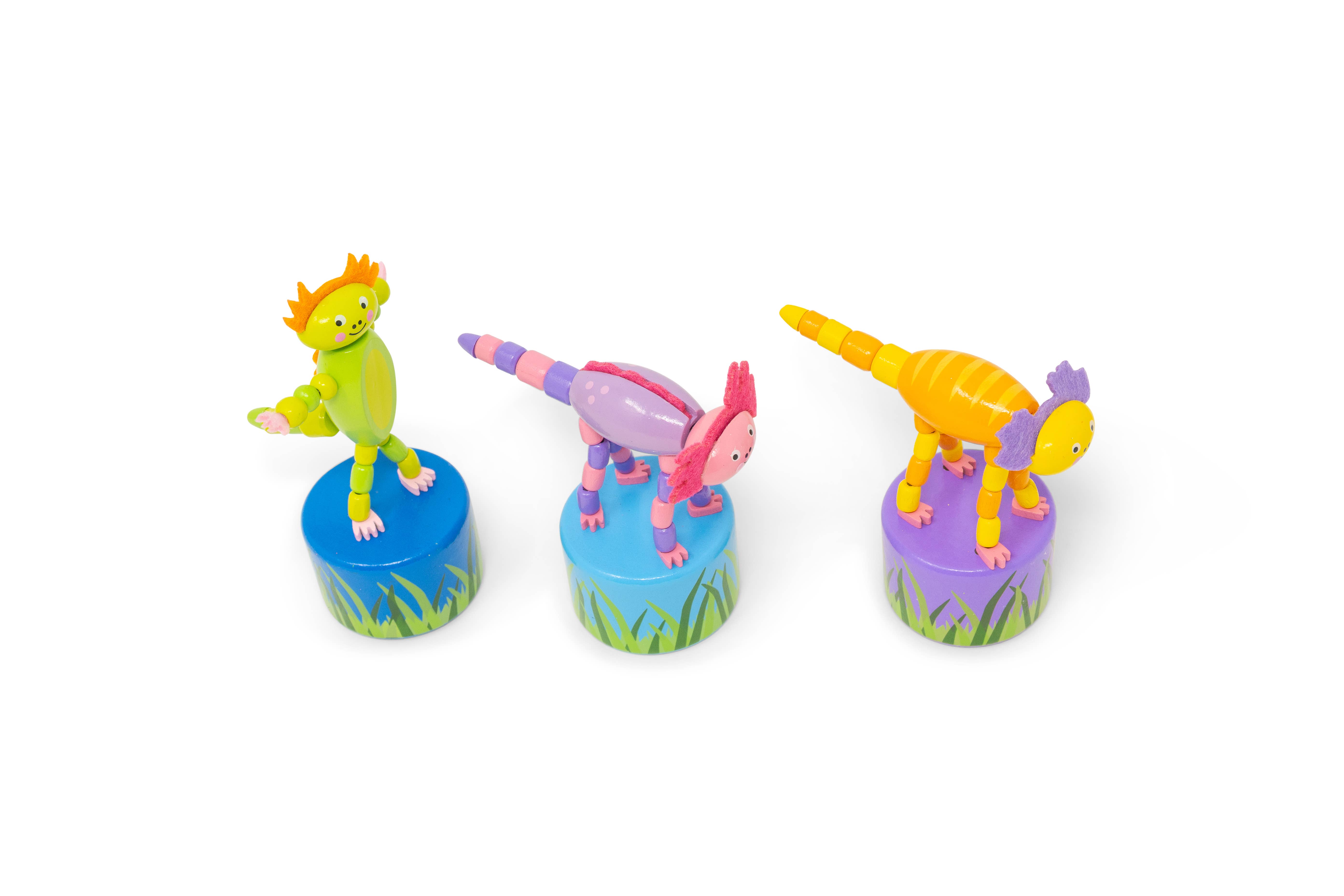 Jack Rabbit Creations - Wholesale Wood Toy - Kids - Axolotl Push Puppet Refill - Set of 242