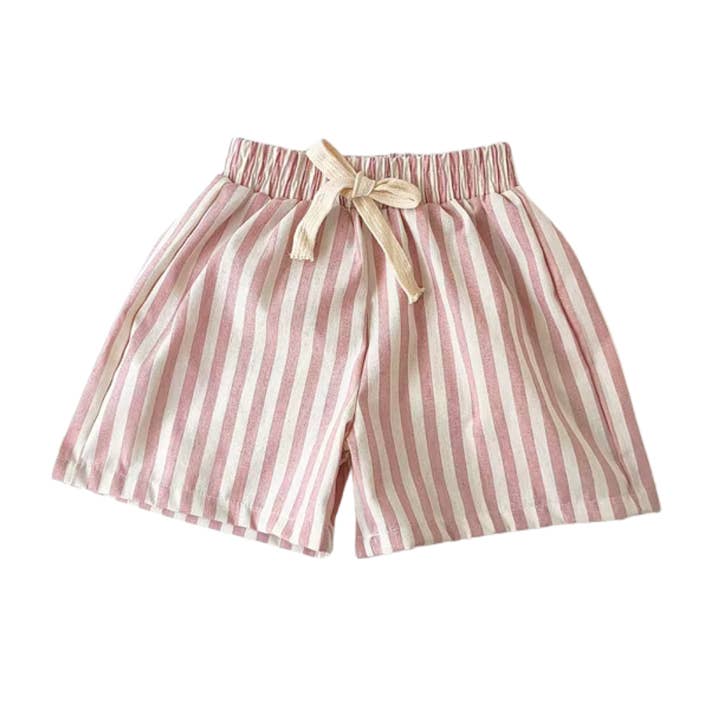 Emerson Gestreifte Shorts - Rosa für den Großhandel von ntrl co.