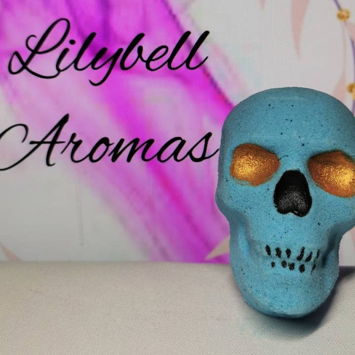 skull bath bomb for wholesale by Lilybell Aromas