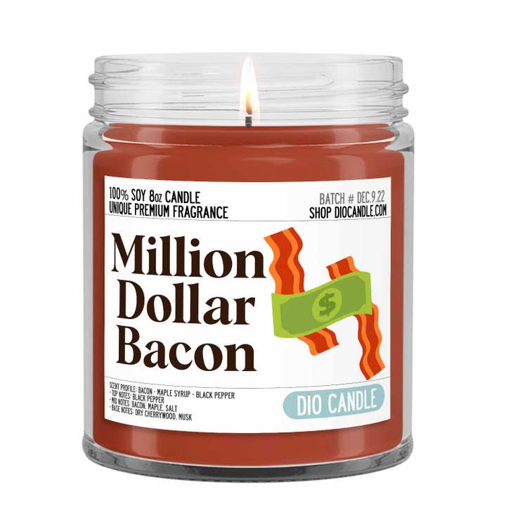 Million Dollar Bacon Candle for wholesale by Dio Candle Company