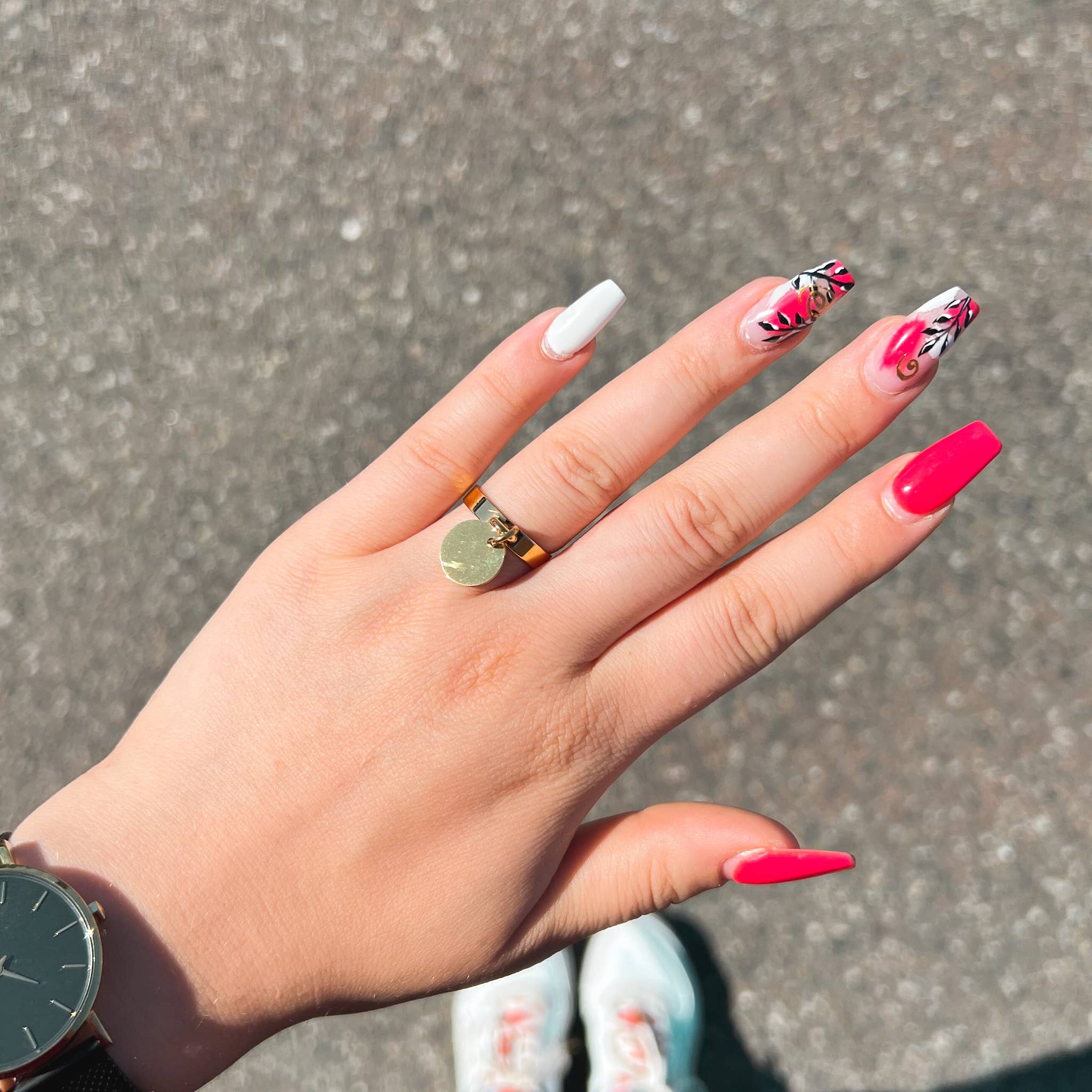 Angiie - Wholesale Band/Stacked Ring - Golden tassel ring6