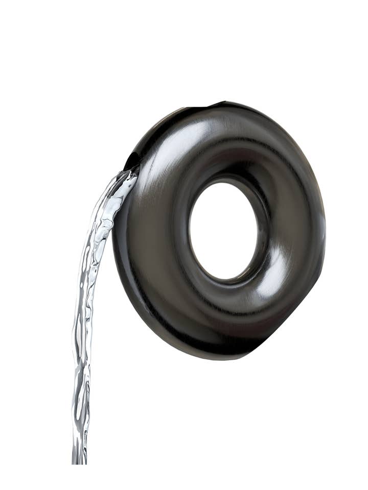 O Vaskekop og vase | Glanssort rustfrit stål | Uvtuvo Modern Judaica for engroshandel hos Uvtuvo