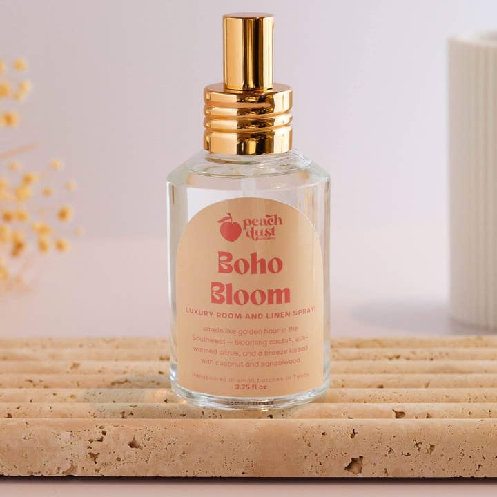 Boho Bloom Odor Eliminating Luxury Room and Linen Spray for wholesale by Peach Dust Collective