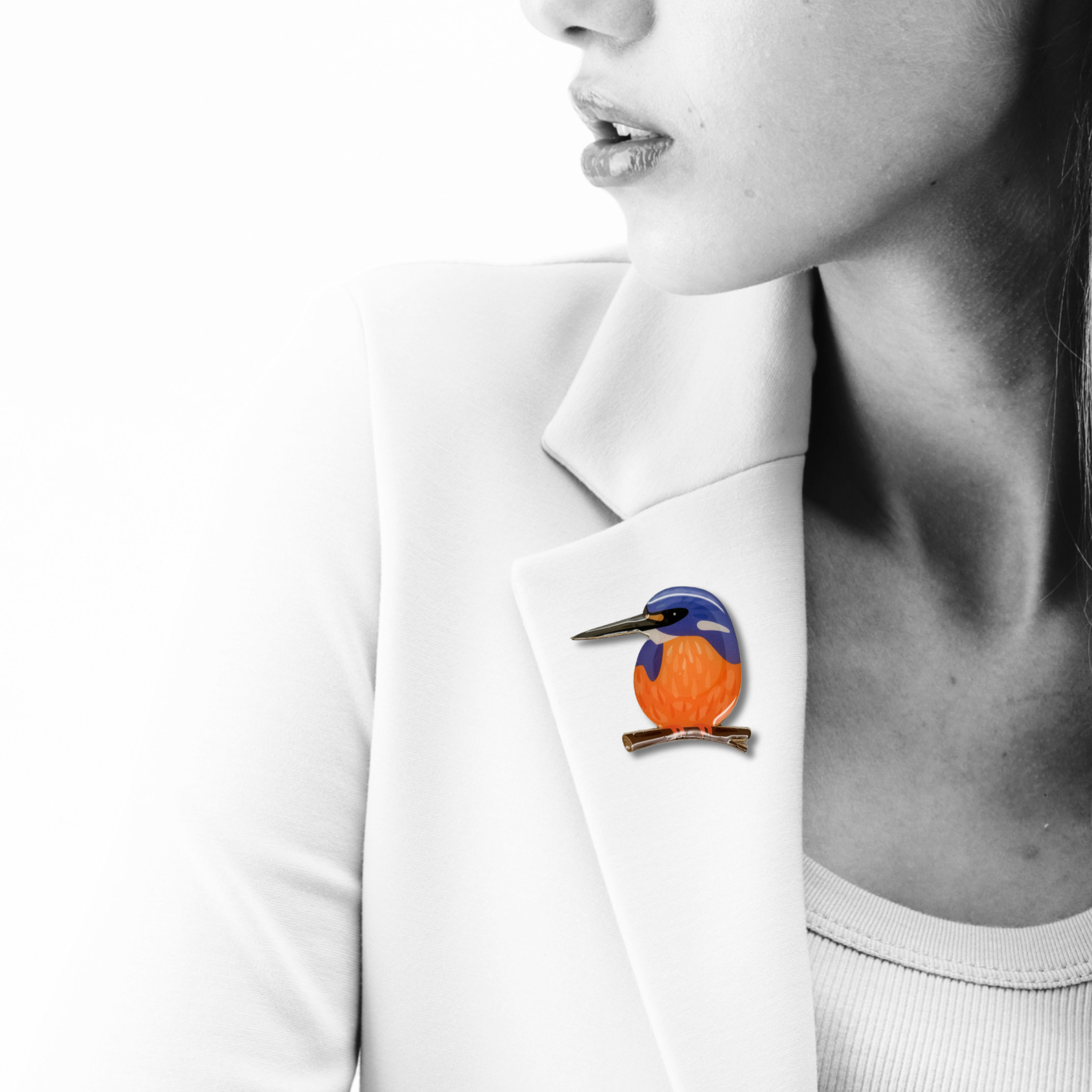 Selatan - Vendita all'ingrosso Spille - Spilla Kingfisher azzurra1