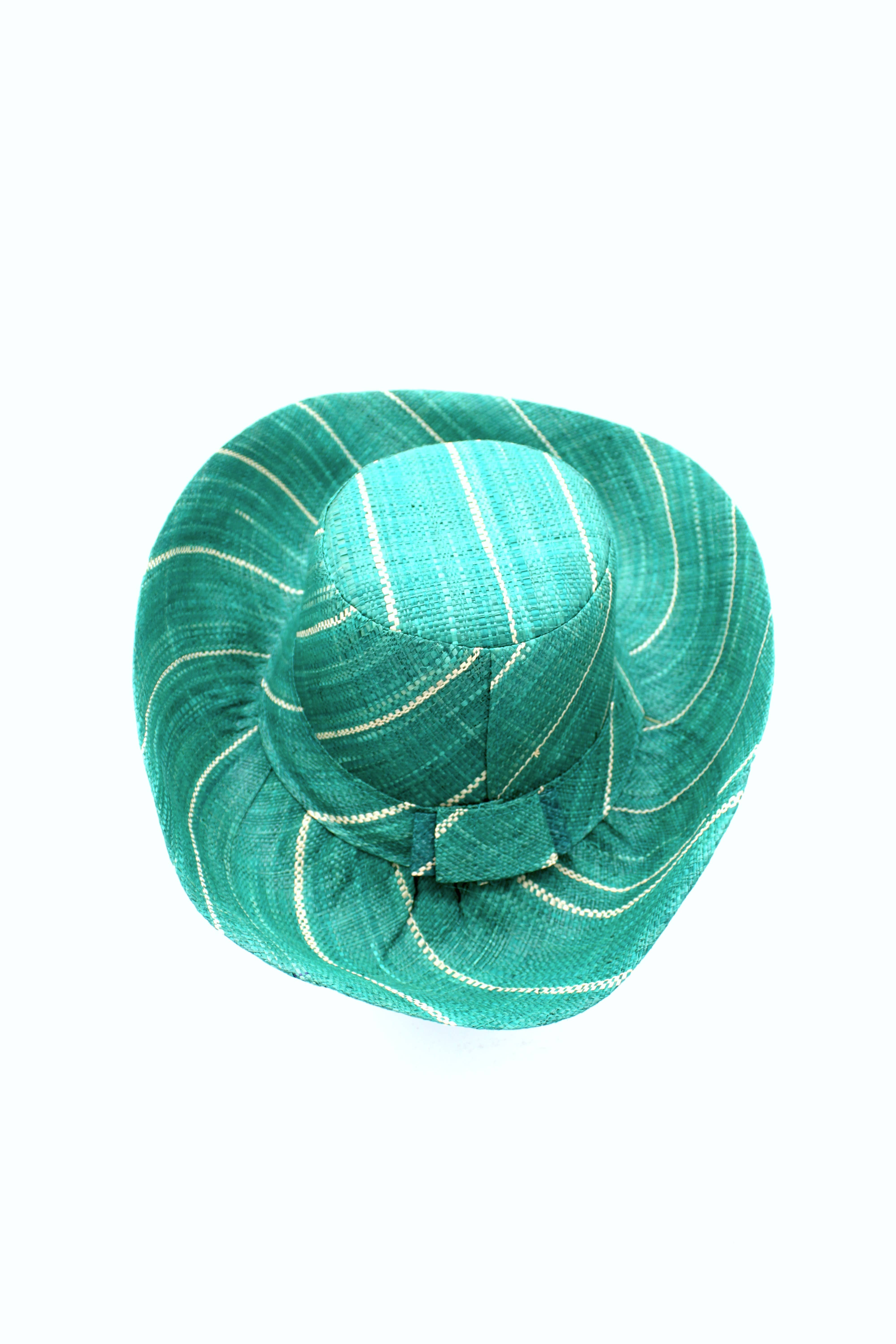 Shebobo - Wholesale Straw Hat - Women's - Monica 5" & 7" Wide Brim Pinstripe Packable Straw Sun Hats7