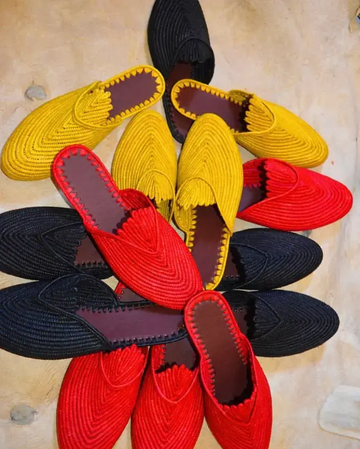 Melecraft - Wholesale Mules - Women's - NATURAL RAFFIA SLIPPERS - Moroccan Raffia Shoes3