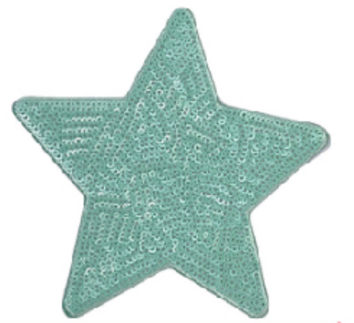 sequinandstiches - Venta al por mayor Parches - Parche con forma de estrella con lentejuelas, parche con forma de estrella de lentejuelas turquesa de 5 pulgadas, parche termoadhesivo, bricolaje, parche turquesa para sombrero de camionero, parche preppy a la moda, estrella de lentejuelas2