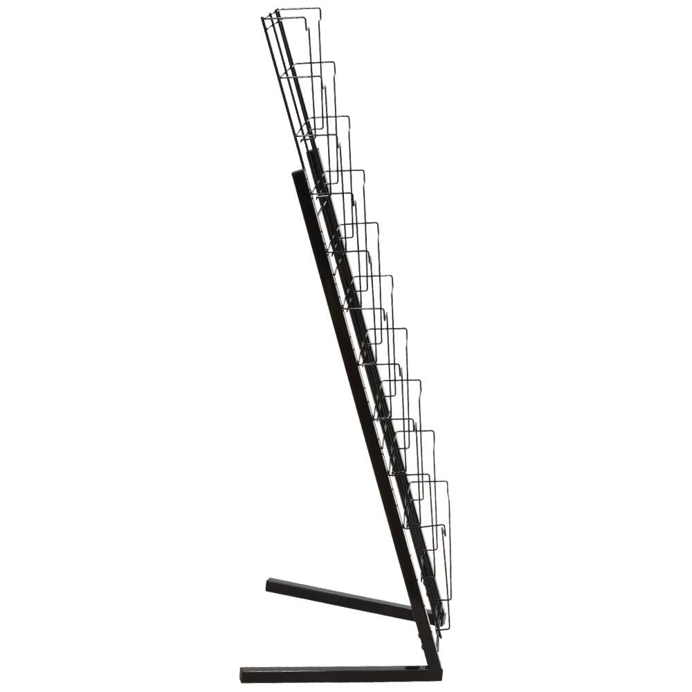 Specialty Store Services - Wholesale Retailer Display Stand/Case - Black 10 Pocket LP Vinyl Record Floor Standing Metal Display1