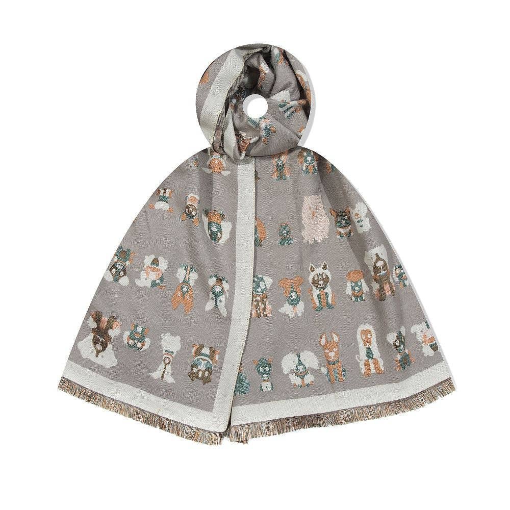 Fox by Ren GmbH - Wholesale Sjaal - Dames - Sjaal met hondenprint0