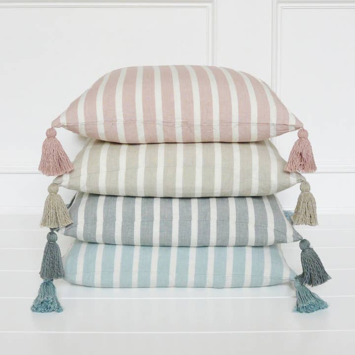 Stripe Tassel Pillow Cover for wholesale by Porter Lane Home
