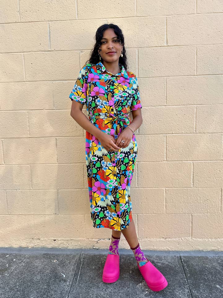 Holiday Dress Cosmic Floral for wholesale by Nooworks