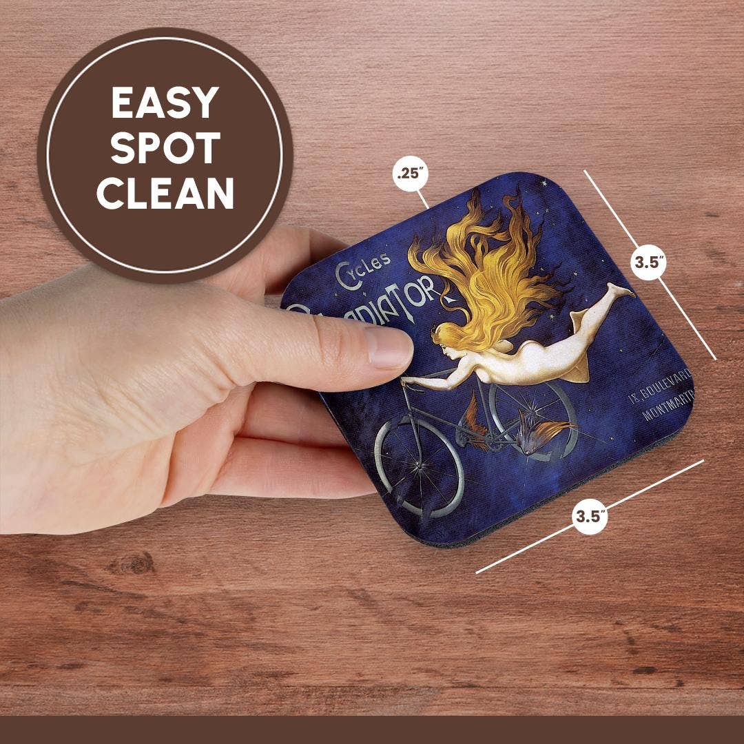 3dRose - Wholesale Coasters - 3dRose, Vintage Cycles Gladiator French Bicycle Advertising Poster, Coaster13