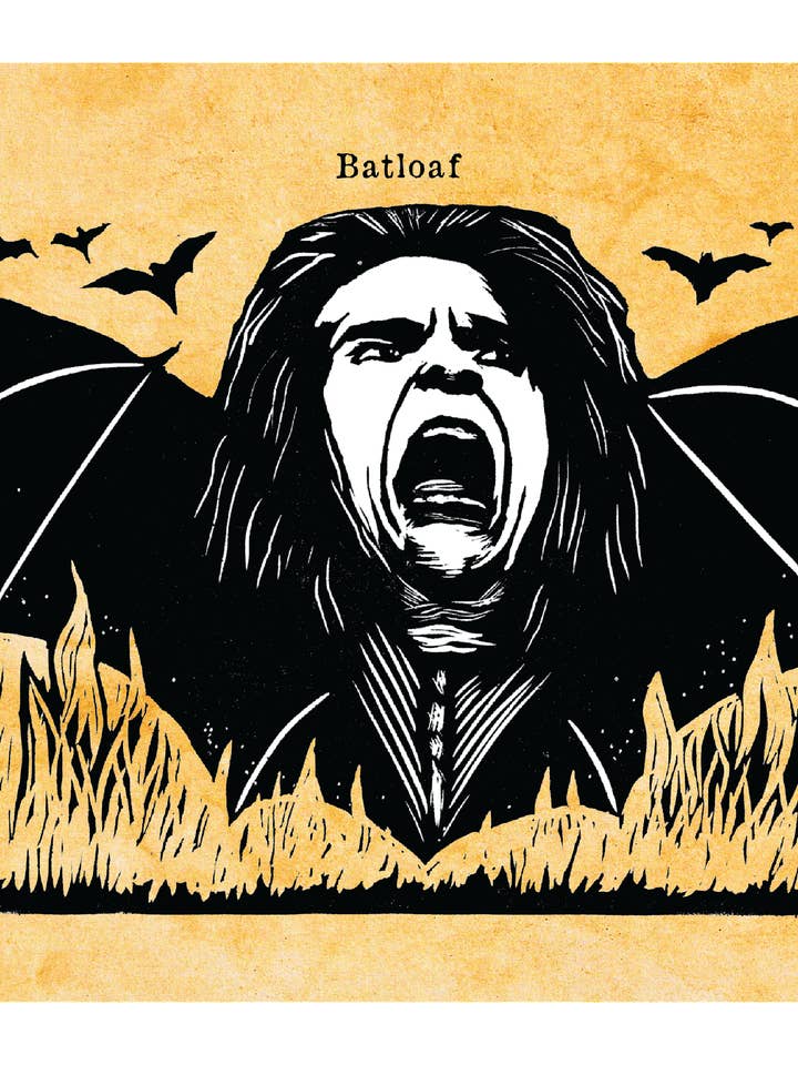 Batloaf - Monstre Mythique (impression couleur 21,6 x 27,9 cm) pour la vente par Pixel Palmer