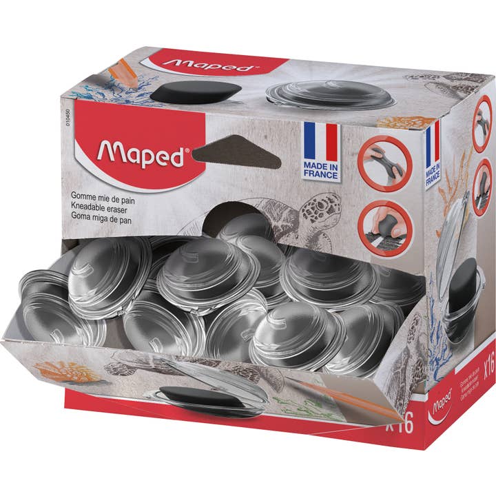 Maped Helix USA - Wholesale Eraser - Kneadable Art Eraser in Protective Case Display x16