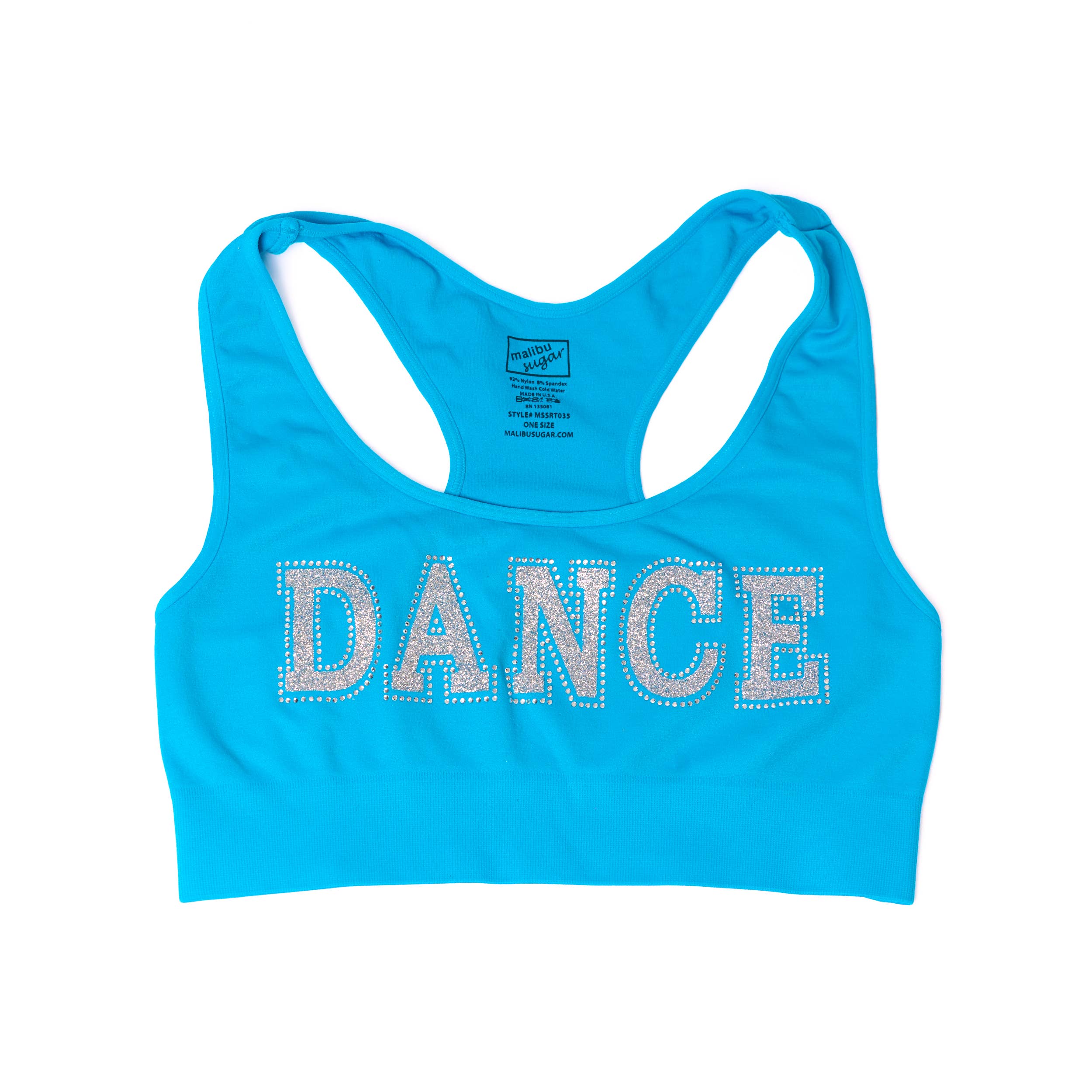 Malibu Sugar - Wholesale Sports Bra - Kids - Sports Bra With Dance Embellishment Girls One Size4