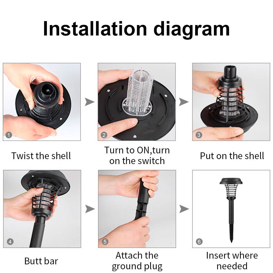 Infinite Basics - Wholesale Outdoor/Lawn Light - Solar LED Garden Light with Built-In Bug Zapper27