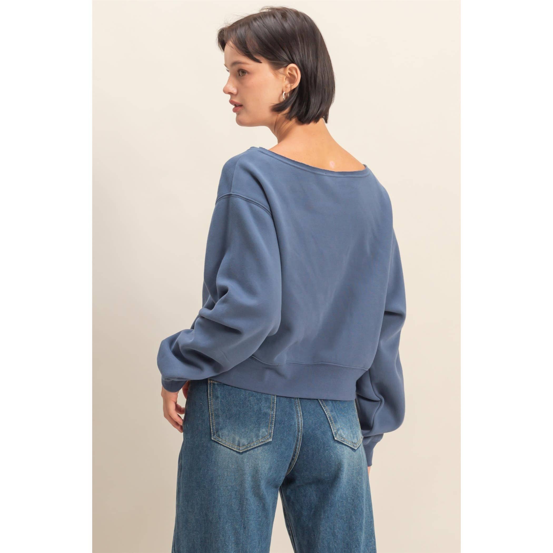 HYFVE - Vente Sweat-shirt – femme - Sweat-shirt à manches longues et col bateau7