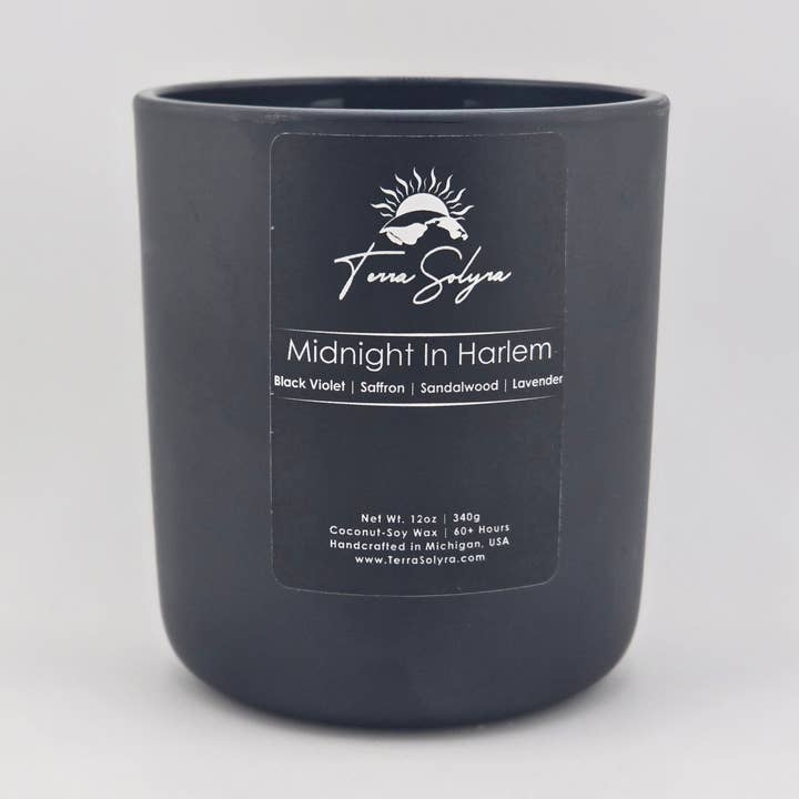 Midnight In Harlem Candle for wholesale by Terra Solyra LLC