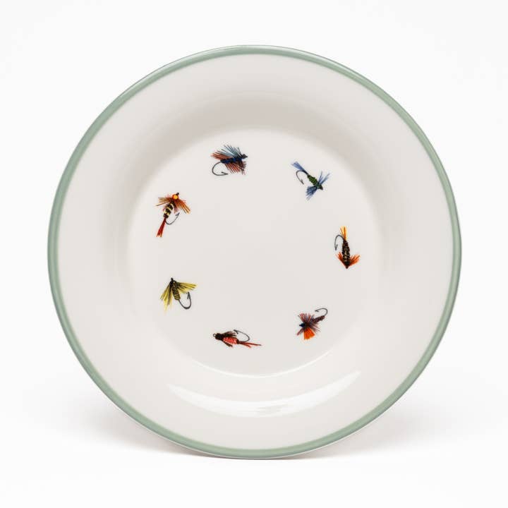 Plato Redondo de Pesca con Mosca para venta al por mayor de Shard at Home