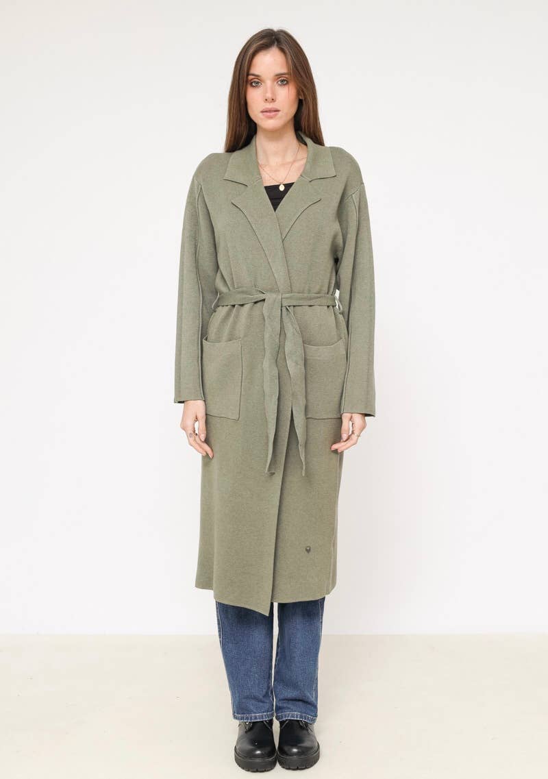LINEN & COTTON HOUSE - Wholesale Coat - Women's - Classic knitted coat 13103. FALL WINTER CLOTHING4