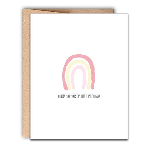 Félicitations sur votre carte de letterpress bébé minuscule pour la vente par Stack Paper Press