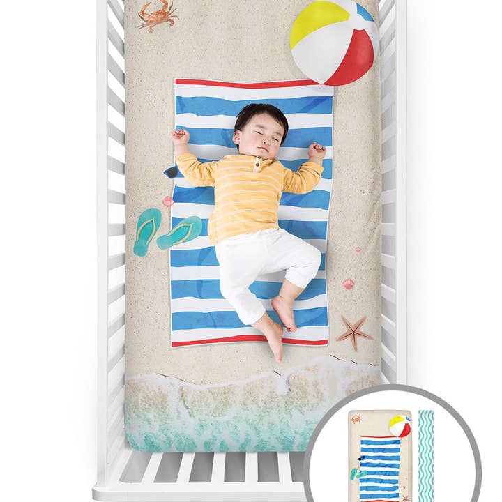 Luvsy - Wholesale Cot/Crib Sheets - Luvsy - Beach Baby Crib Sheets