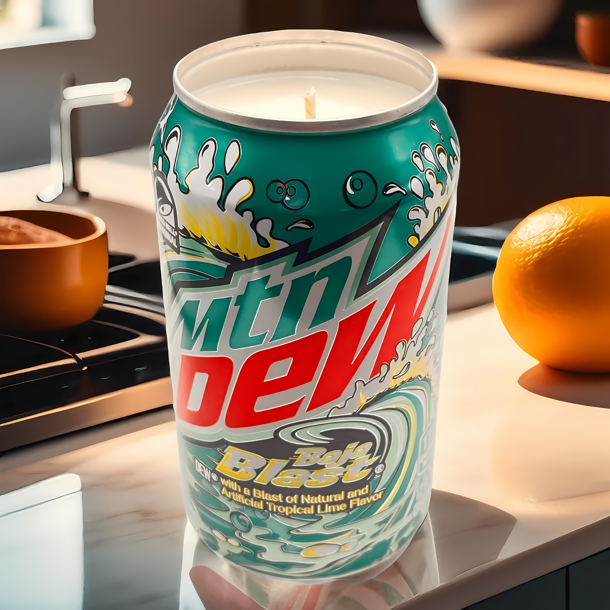 Nefer Designer Candles & Home Decor - Wholesale Novelty Candle - Baja Blast Mountain Dew Can Candle3
