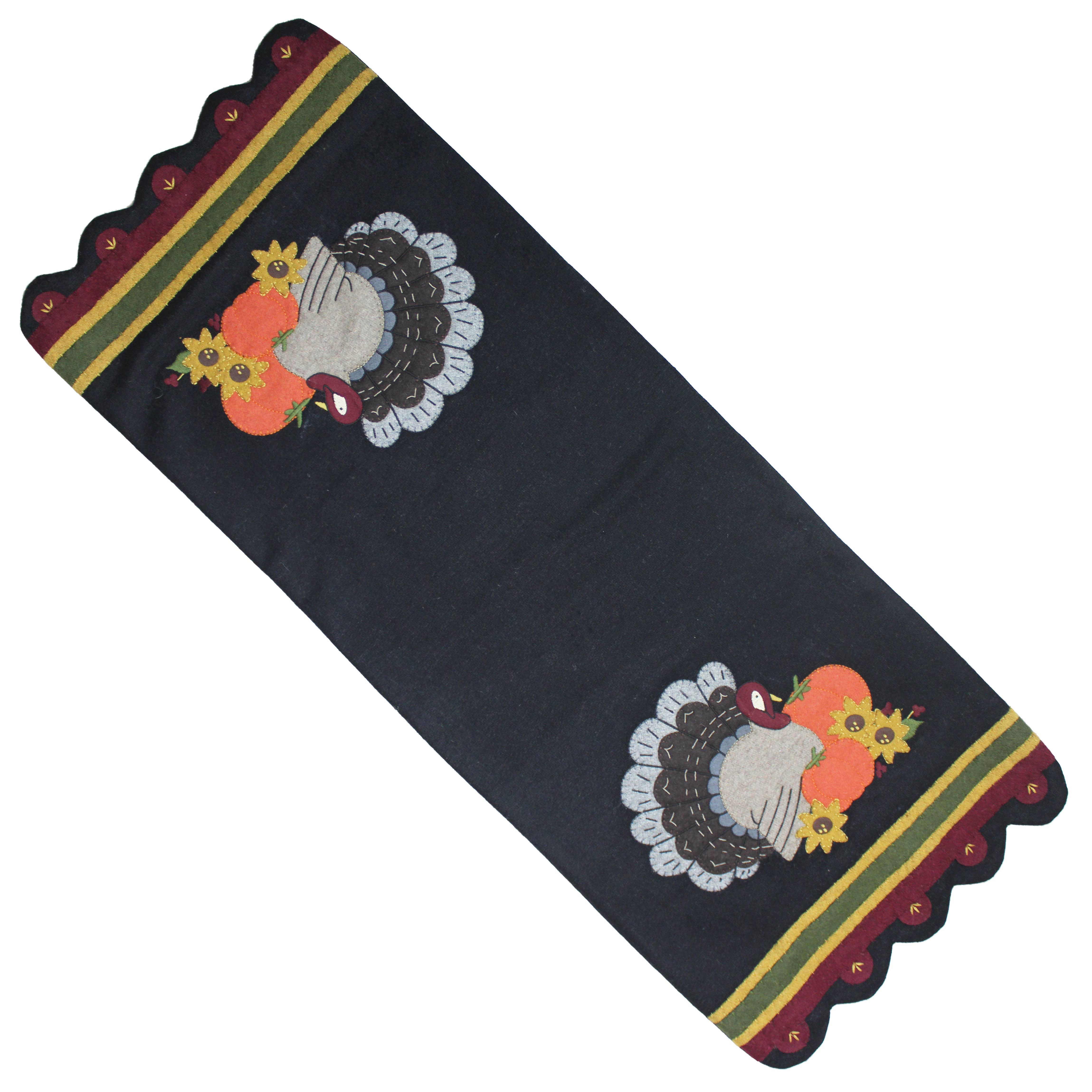 Home Collections by Raghu - Wholesale Table runner - Turkey Time Wool Felt Table Runner