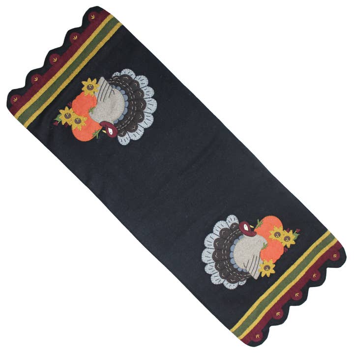 Home Collections by Raghu - Wholesale Table runner - Turkey Time Wool Felt Table Runner0