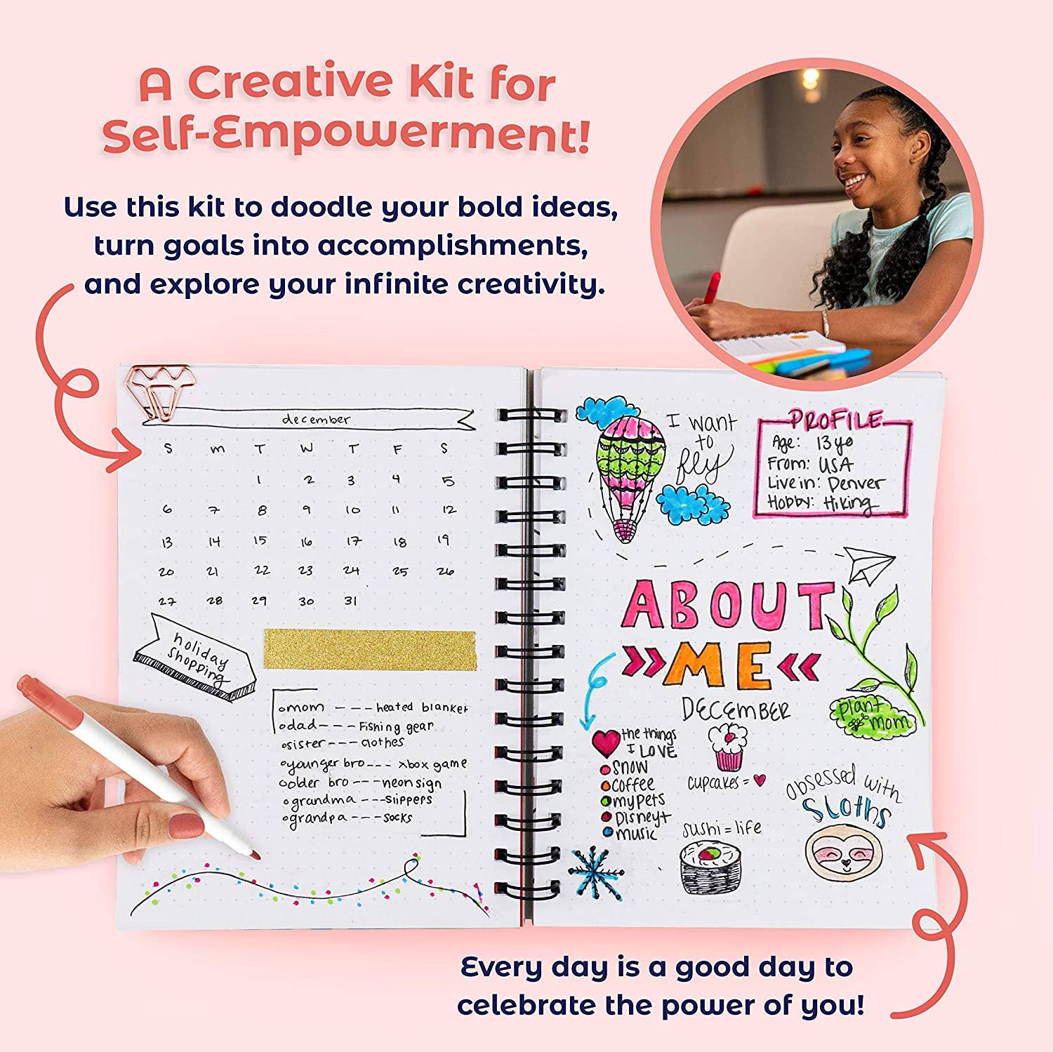 Doodle Hog - Wholesale DIY Craft Kit - Kids - DIY Empowerment Journal Set3
