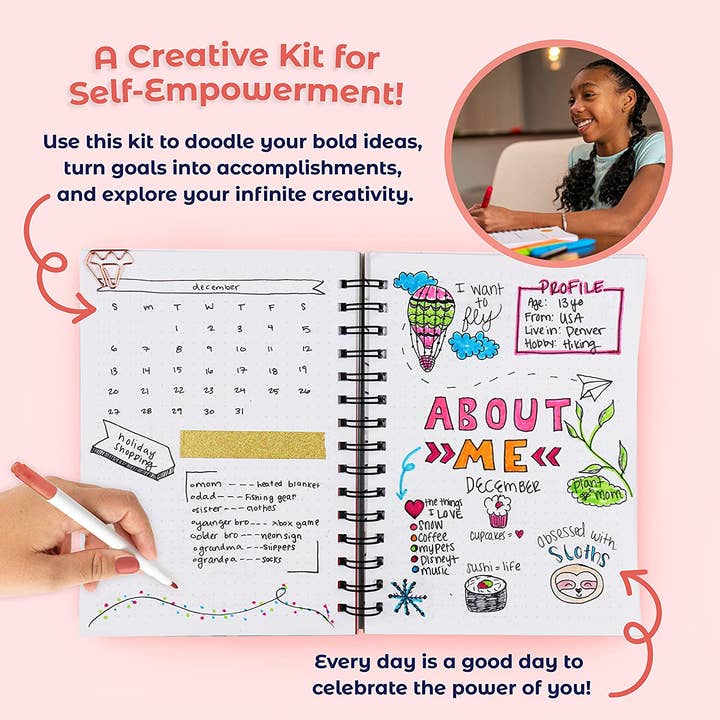 Doodle Hog - Wholesale DIY Craft Kit - Kids - DIY Empowerment Journal Set3
