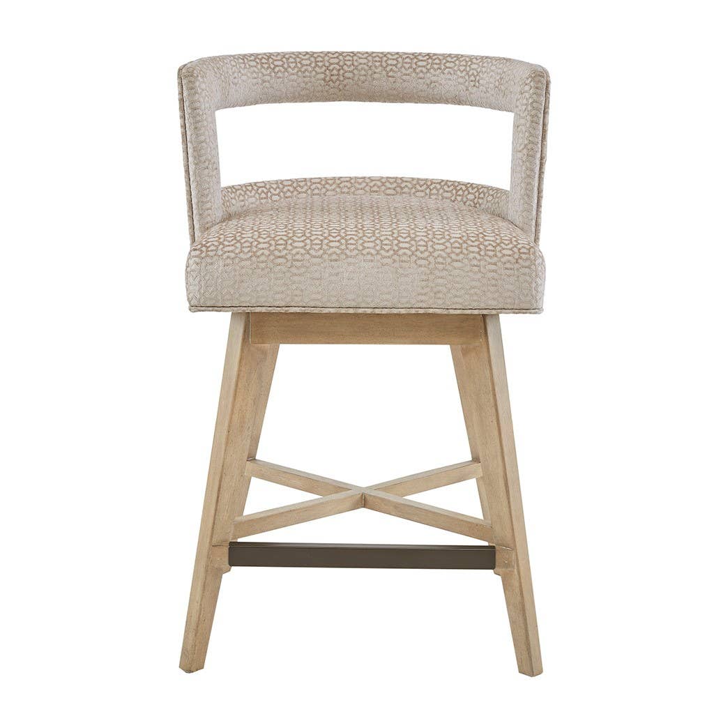 Olliix - Wholesale Stool - Distressed Upholstery Counter Stool, Cream7