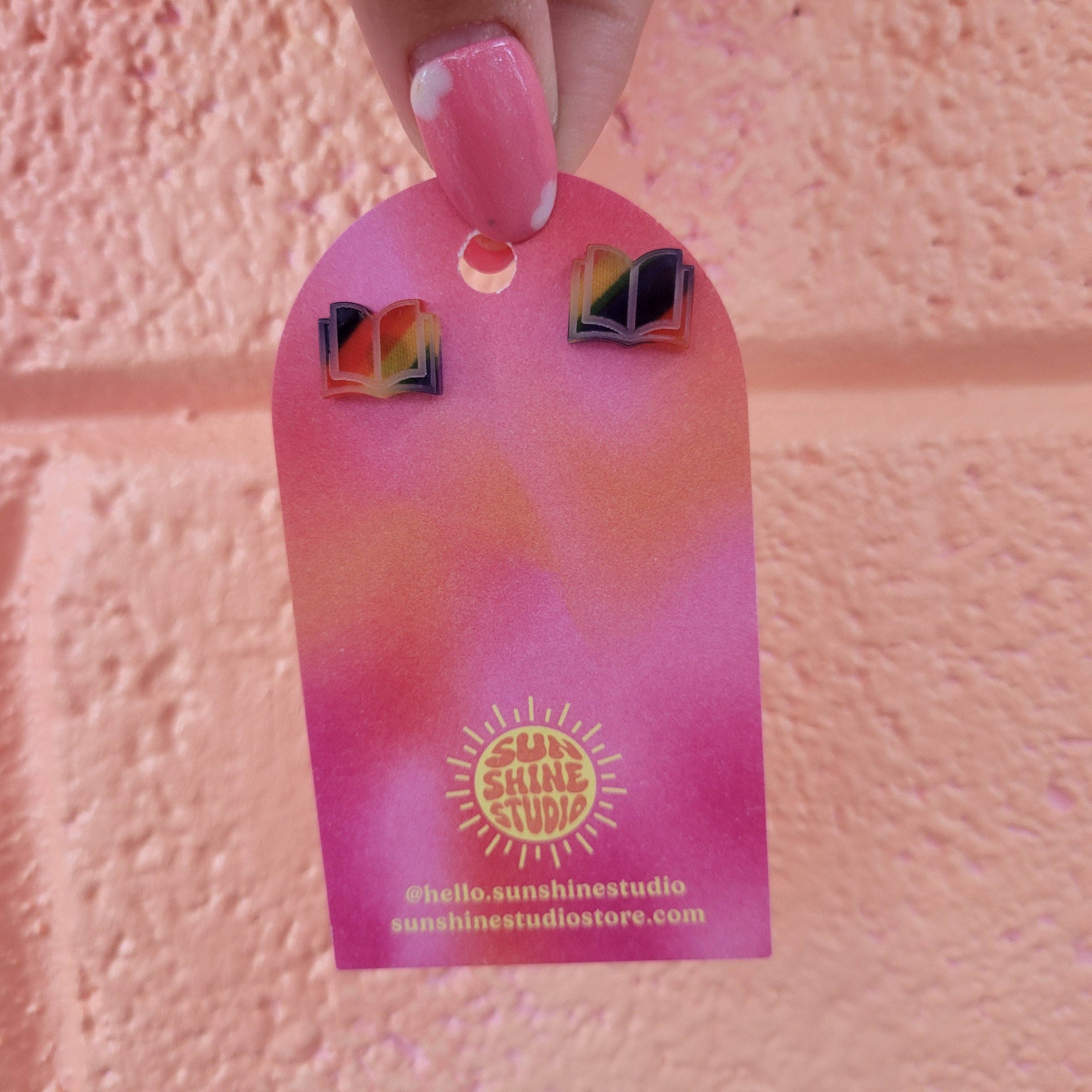 Sunshine Studio - Wholesale Stud/Post Earrings - Open Book Tiny Stud Earrings27