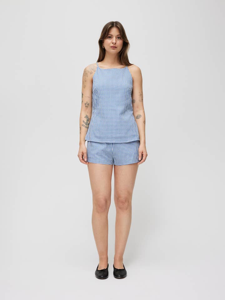 The Madeline Top | Fitted Gingham Top for wholesale by All Row